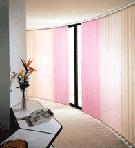Sloping and Curved Vertical Blinds